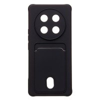 Чехол-накладка для Honor X9c (черный) - SC304 с картхолдером