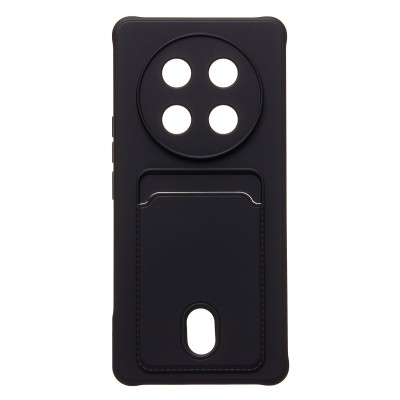 Чехол-накладка для Honor X9c (черный) - SC304 с картхолдером