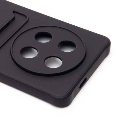 Чехол-накладка для Honor X9c (черный) - SC304 с картхолдером