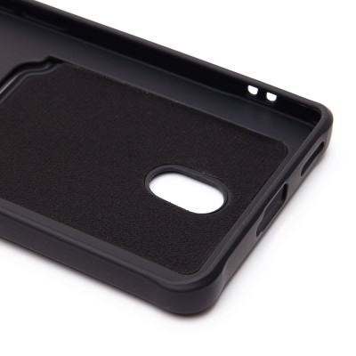 Чехол-накладка для Honor X9c (черный) - SC304 с картхолдером