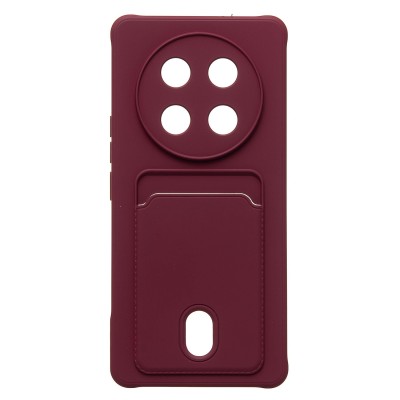 Чехол-накладка для Honor X9c (бордовый) - SC304 с картхолдером
