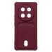 Чехол-накладка для Honor X9c (бордовый) - SC304 с картхолдером