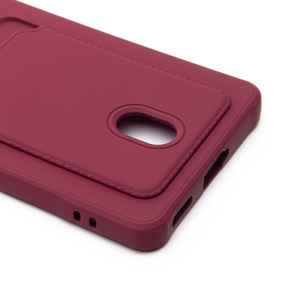 Чехол-накладка для Honor X9c (бордовый) - SC304 с картхолдером