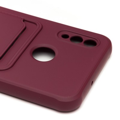 Чехол-накладка для Huawei Honor 10 Lite (бордовый) - SC304 с картхолдером