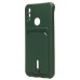 Чехол-накладка для Huawei P Smart 2019 (темно-зеленый) - SC304 с картхолдером