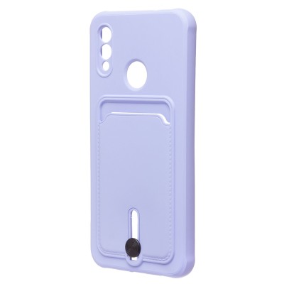 Чехол-накладка для Huawei P Smart 2019 (темно-фиолетовый) - SC304 с картхолдером