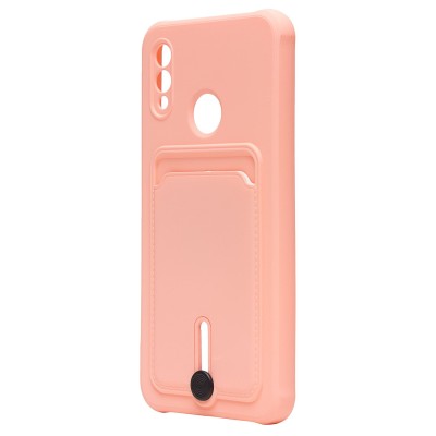 Чехол-накладка для Huawei P Smart 2019 (светло-розовый) - SC304 с картхолдером