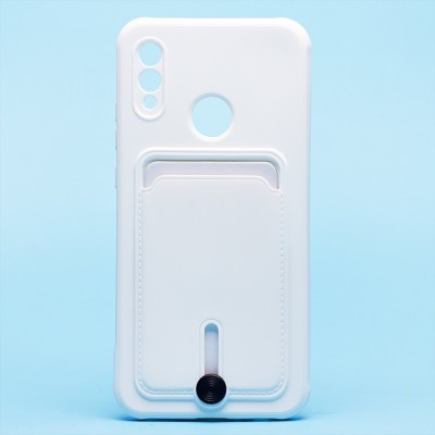 Чехол-накладка для Huawei Honor 10 Lite (белый) - SC304 с картхолдером