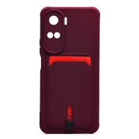 Чехол-накладка для Huawei Honor 90 lite (бордовый) - SC304 с картхолдером