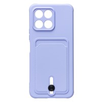 Чехол-накладка для Huawei Honor X6 (светло-фиолетовый) - SC304 с картхолдером