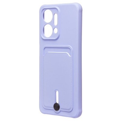 Чехол-накладка для Huawei Honor X7a (темно-фиолетовый) - SC304 с картхолдером