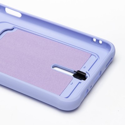 Чехол-накладка для Huawei Honor X7a (темно-фиолетовый) - SC304 с картхолдером