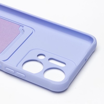 Чехол-накладка для Huawei Honor X7a (темно-фиолетовый) - SC304 с картхолдером