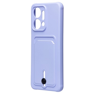 Чехол-накладка для Huawei Honor X7a (светло-фиолетовый) - SC304 с картхолдером