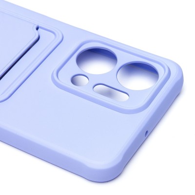 Чехол-накладка для Huawei Honor X7a (светло-фиолетовый) - SC304 с картхолдером