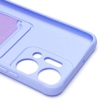 Чехол-накладка для Huawei Honor X7a (светло-фиолетовый) - SC304 с картхолдером