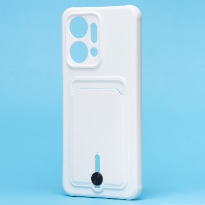 Чехол-накладка для Huawei Honor X7a (белый) - SC304 с картхолдером