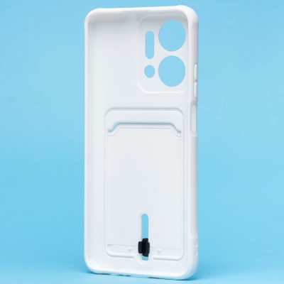 Чехол-накладка для Huawei Honor X7a (белый) - SC304 с картхолдером