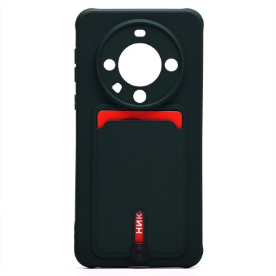 Чехол-накладка для Huawei Mate 60 Pro+ (темно-зеленый) - SC304 с картхолдером