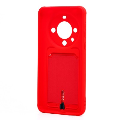 Чехол-накладка для Huawei Mate 60 Pro+ (красный) - SC304 с картхолдером Чехол-накладка для Huawei Mate 60 Pro+ (красный) - SC304 с картхолдером