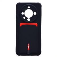 Чехол-накладка для Huawei Mate 60 (черный) - SC304 с картхолдером