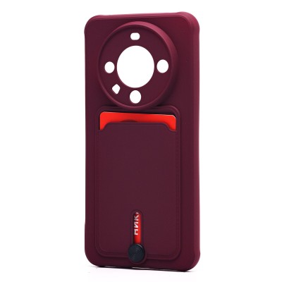 Чехол-накладка для Huawei Mate 60 (бордовый) - SC304 с картхолдером Чехол-накладка для Huawei Mate 60 (бордовый) - SC304 с картхолдером