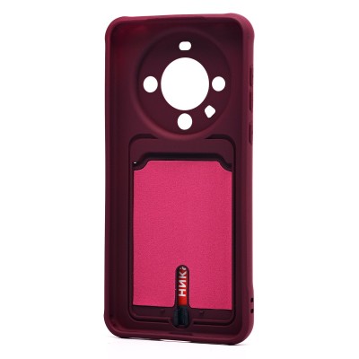 Чехол-накладка для Huawei Mate 60 (бордовый) - SC304 с картхолдером Чехол-накладка для Huawei Mate 60 (бордовый) - SC304 с картхолдером