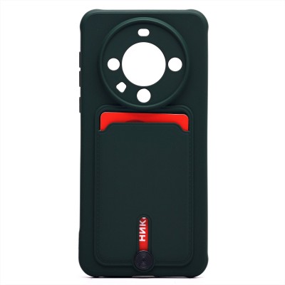 Чехол-накладка для Huawei Mate 60 (темно-зеленый) - SC304 с картхолдером