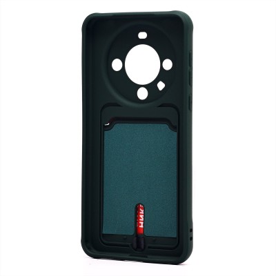 Чехол-накладка для Huawei Mate 60 (темно-зеленый) - SC304 с картхолдером Чехол-накладка для Huawei Mate 60 (темно-зеленый) - SC304 с картхолдером