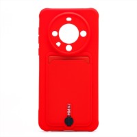 Чехол-накладка для Huawei Mate 60 (красный) - SC304 с картхолдером