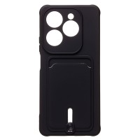 Чехол-накладка для Infinix Hot 40 Pro (черный) - SC304 с картхолдером Чехол-накладка для Infinix Hot 40 Pro (черный) - SC304 с картхолдером