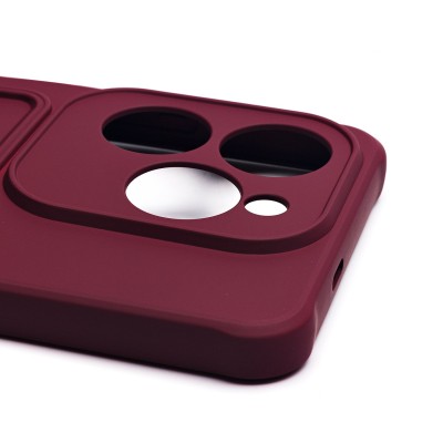 Чехол-накладка для Infinix Hot 40 Pro (бордовый) - SC304 с картхолдером