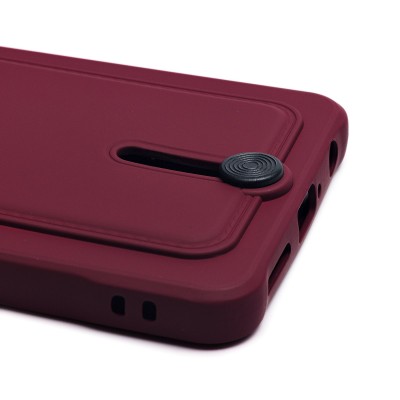 Чехол-накладка для Infinix Hot 40 Pro (бордовый) - SC304 с картхолдером