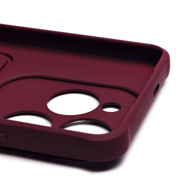 Чехол-накладка для Infinix Hot 40 Pro (бордовый) - SC304 с картхолдером