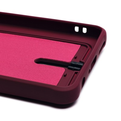 Чехол-накладка для Infinix Hot 40 Pro (бордовый) - SC304 с картхолдером