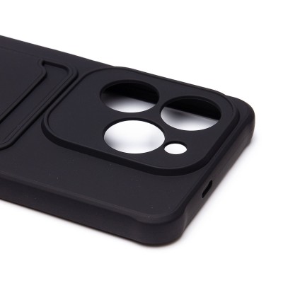 Чехол-накладка для Infinix Hot 40 (черный) - SC304 с картхолдером Чехол-накладка для Infinix Hot 40 (черный) - SC304 с картхолдером