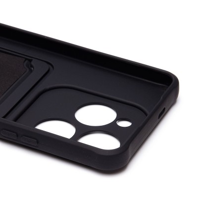Чехол-накладка для Infinix Hot 40 (черный) - SC304 с картхолдером Чехол-накладка для Infinix Hot 40 (черный) - SC304 с картхолдером