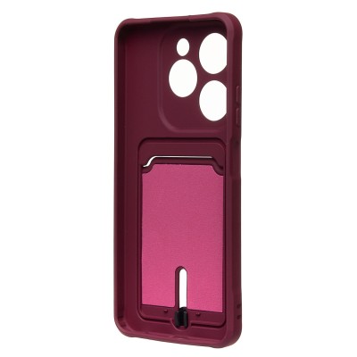 Чехол-накладка для Infinix Hot 40i (бордовый) - SC304 с картхолдером Чехол-накладка для Infinix Hot 40i (бордовый) - SC304 с картхолдером