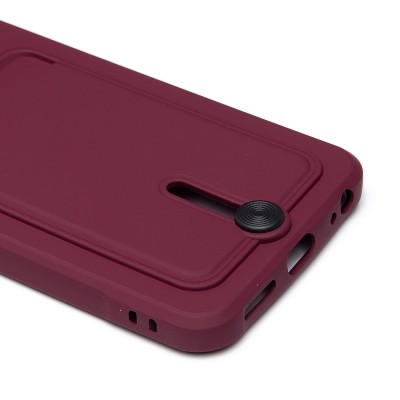 Чехол-накладка для Infinix Hot 40i (бордовый) - SC304 с картхолдером Чехол-накладка для Infinix Hot 40i (бордовый) - SC304 с картхолдером