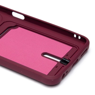 Чехол-накладка для Infinix Hot 40i (бордовый) - SC304 с картхолдером Чехол-накладка для Infinix Hot 40i (бордовый) - SC304 с картхолдером