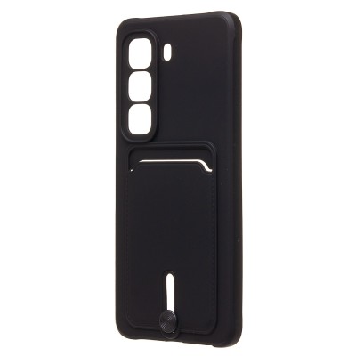 Чехол-накладка для Infinix Hot 50 4G (черный) - SC304 с картхолдером Чехол-накладка для Infinix Hot 50 4G (черный) - SC304 с картхолдером