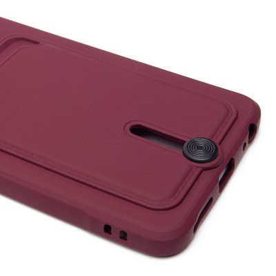 Чехол-накладка для Infinix Hot 50 4G (бордовый) - SC304 с картхолдером Чехол-накладка для Infinix Hot 50 4G (бордовый) - SC304 с картхолдером