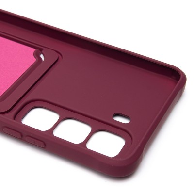 Чехол-накладка для Infinix Hot 50 4G (бордовый) - SC304 с картхолдером Чехол-накладка для Infinix Hot 50 4G (бордовый) - SC304 с картхолдером