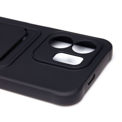 Чехол-накладка для Infinix Hot 50i (черный) - SC304 с картхолдером