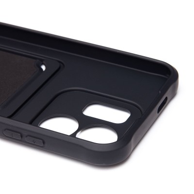 Чехол-накладка для Infinix Hot 50i (черный) - SC304 с картхолдером