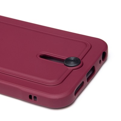 Чехол-накладка для Infinix Hot 50i (бордовый) - SC304 с картхолдером