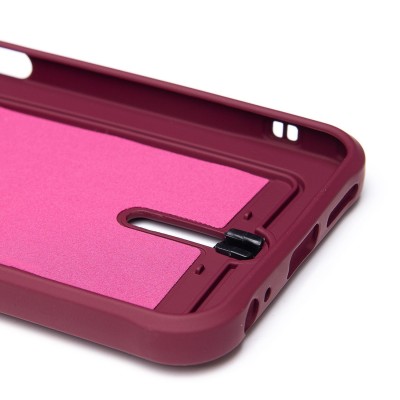 Чехол-накладка для Infinix Hot 50i (бордовый) - SC304 с картхолдером