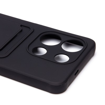 Чехол-накладка для Infinix Note 30 4G (черный) - SC304 с картхолдером