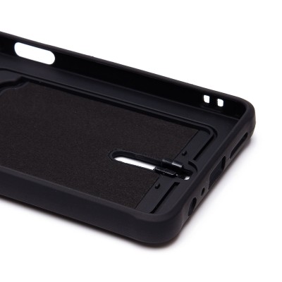 Чехол-накладка для Infinix Note 30 4G (черный) - SC304 с картхолдером