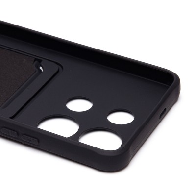 Чехол-накладка для Infinix Note 30 4G (черный) - SC304 с картхолдером